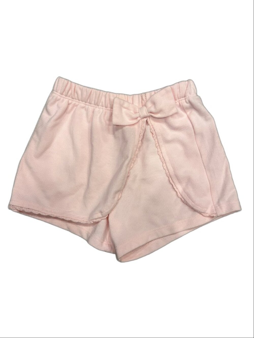 Janie and Jack Light Pink Faux-Wrap Bow Shorts (Size 2T)